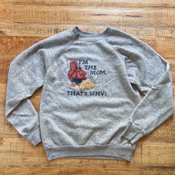Vintage Tultex Gray embroidered Crewneck Sweatshirt - Picture 1 of 9